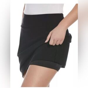 NWT Rafaella Comfort Skort Elastic Waist Casual Black X-Large